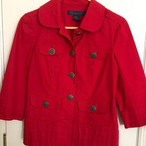 BACCINI Red Cotton Utility Jacket PM